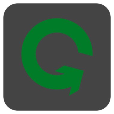 Saatin tersi yönde düz kare vektör simge döndürmek