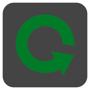 Saatin tersi yönde düz kare vektör simge döndürmek