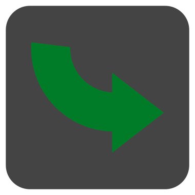 Saatin tersi yönde düz kare vektör simge döndürmek