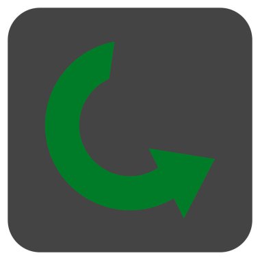 Saatin tersi yönde düz kare vektör simge döndürmek