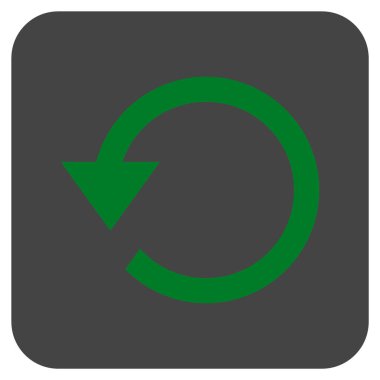 Saatin tersi yönde düz kare vektör simge döndürmek