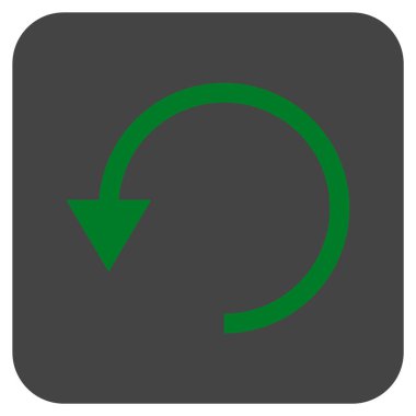 Saatin tersi yönde düz kare vektör simge döndürmek