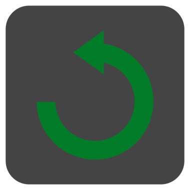 Sol düz kare vektör simge döndürmek