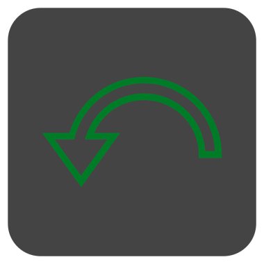 Sol düz kare vektör simge döndürmek