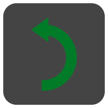 Sol düz kare vektör simge döndürmek