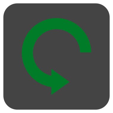 Sağa döndür düz kare vektör simgesi