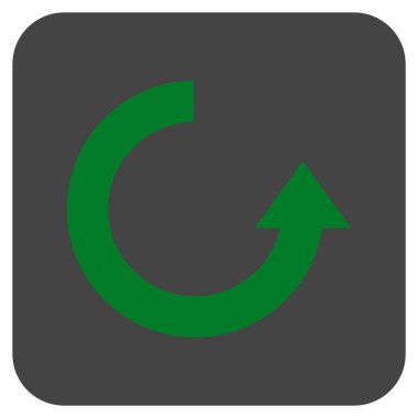 Düz kare vektör simge Döndür