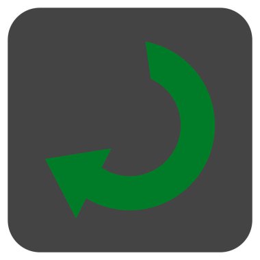 Düz kare vektör simge döndürmek