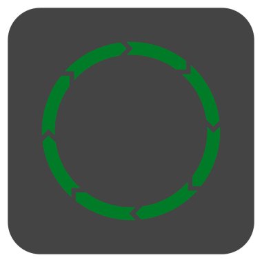 Döndürme düz kare vektör simgesi