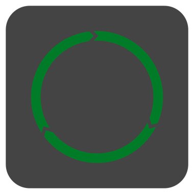 Döndürme düz kare vektör simgesi