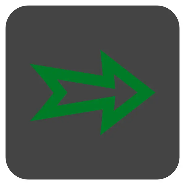 Pijl rechts winkelhaak platte Vector Icon — Stockvector