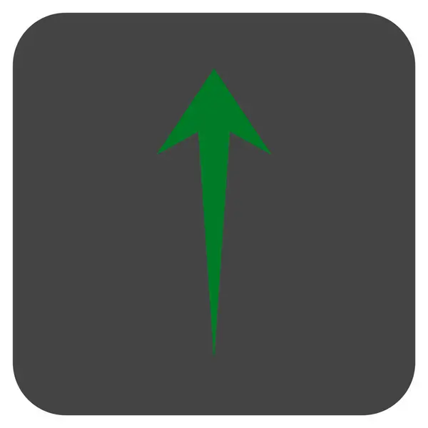 Pil upp platt fyrkant vektor symbol — Stock vektor