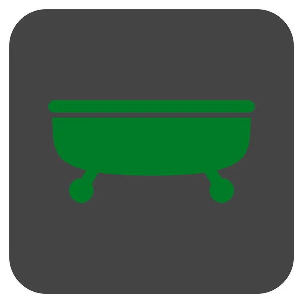 Bañera plana cuadrada Vector icono — Archivo Imágenes Vectoriales