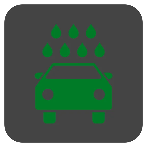 Doccia auto piatto quadrato icona vettoriale — Vettoriale Stock