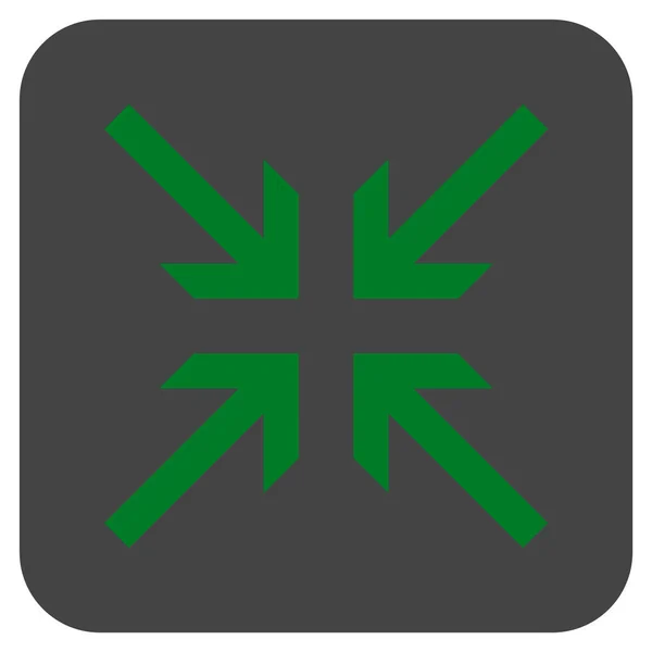 Collide Arrows Flat Squared Vector Icon — Stock Vector