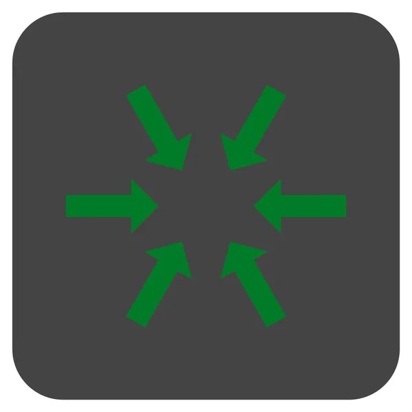 Icône vectorielle carrée plate de flèches compactes — Image vectorielle
