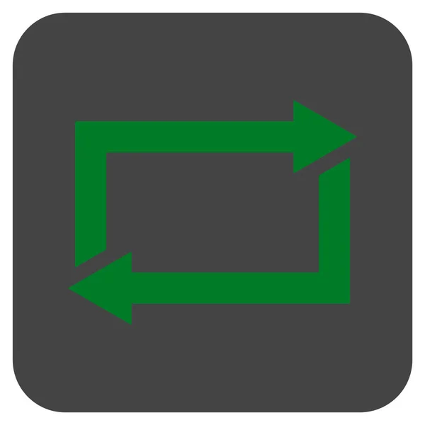 Exchange Arrows Flat Squared Vector Icon — Stock Vector