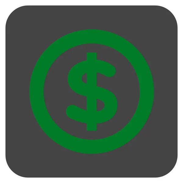 Finanzas Piso cuadrado Vector Icono — Vector de stock