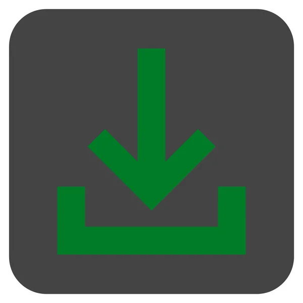 Bandeja de entrada Icono de vector cuadrado plano — Vector de stock