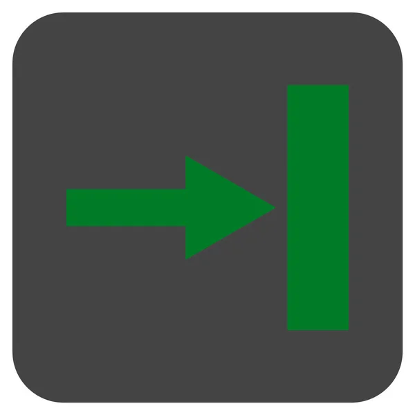 Mover derecha plana cuadrada Vector icono — Vector de stock