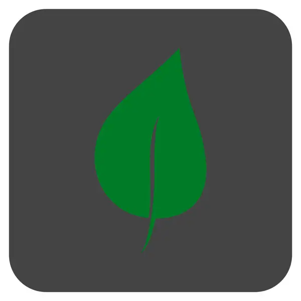 Plant blad platta kvadrerade vektor Icon — Stock vektor