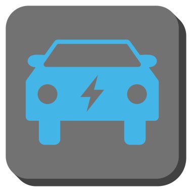 Elektrik enerjisi araba yuvarlak kare düğme