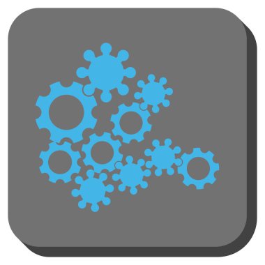 Mekanik vites yuvarlak kare düğme