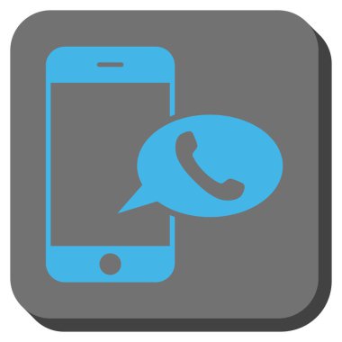 Smartphone telefon balon yuvarlak kare düğme