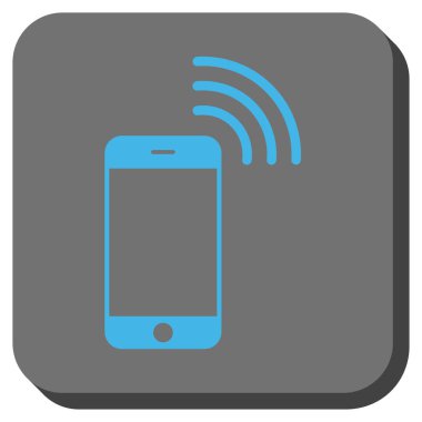 Smartphone telefon yuvarlak kare düğme