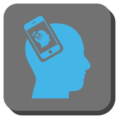 Smartphone kafa eklenti özyineleme yuvarlak kare düğme