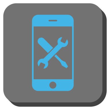 Smartphone araçları yuvarlak kare düğme