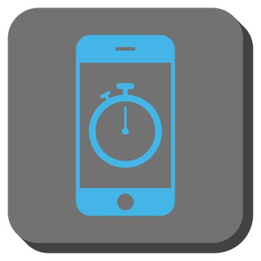 Kronometre Gadget yuvarlak kare düğme