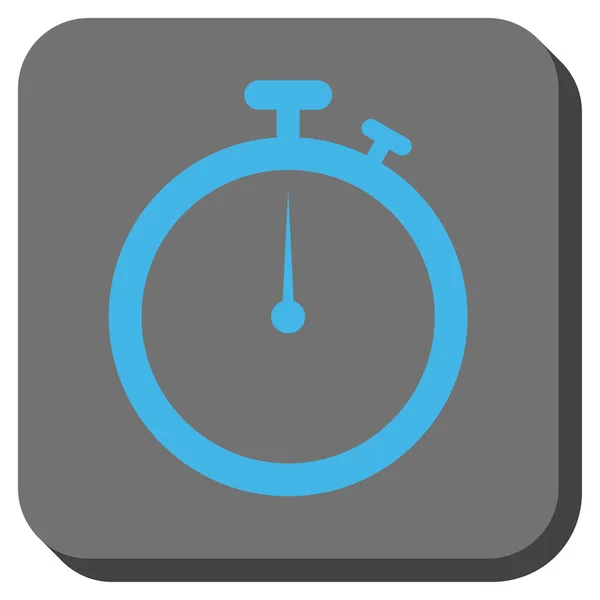 Χρονόμετρο στρογγυλεμένο τετράγωνο κουμπί — Διανυσματικό Αρχείο