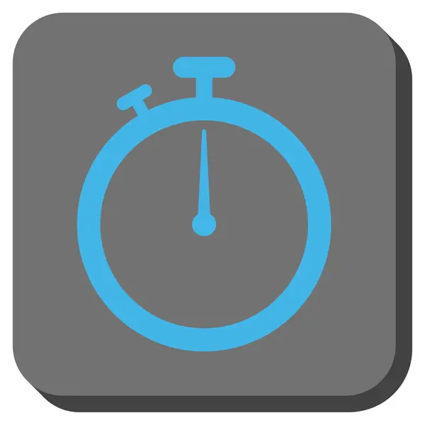 Годинник Закруглена квадратна кнопка — стоковий вектор