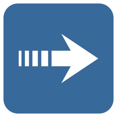 Vektör simgesi doğru düz kare göndermek