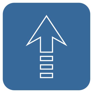 Düz kare vektör simge gönder