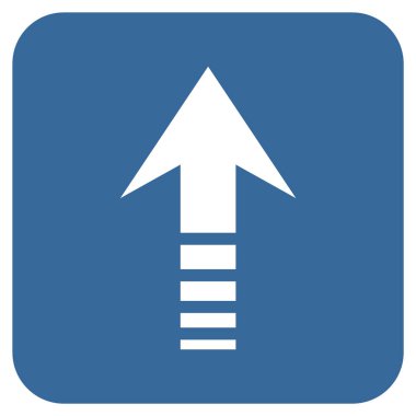 Düz kare vektör simge gönder