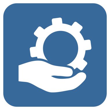 Hizmet düz kare vektör simgesi