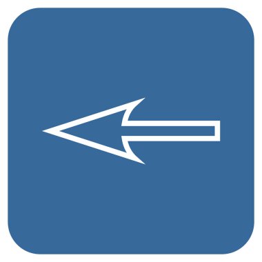 Keskin ok düz yaptı vektör simgesi kare