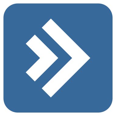 ÜST KRKT değil düz vektör simgesi kare