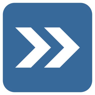 ÜST KRKT değil düz vektör simgesi kare