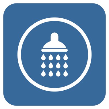 Duş düz kare vektör simgesi