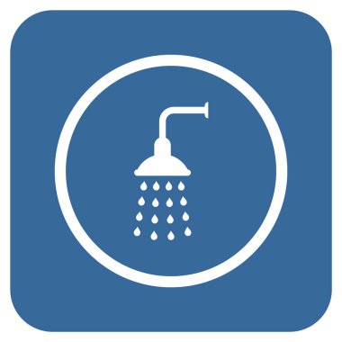 Duş düz kare vektör simgesi