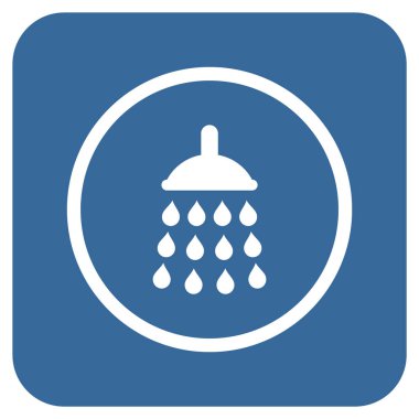 Duş düz kare vektör simgesi