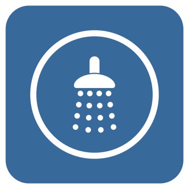 Duş düz kare vektör simgesi