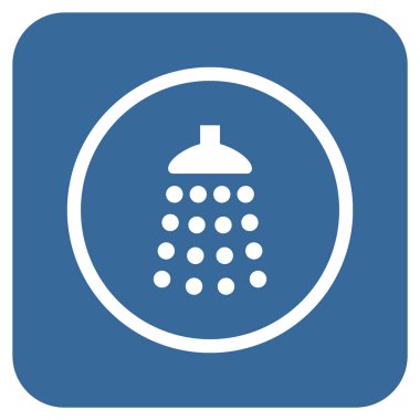 Duş düz kare vektör simgesi