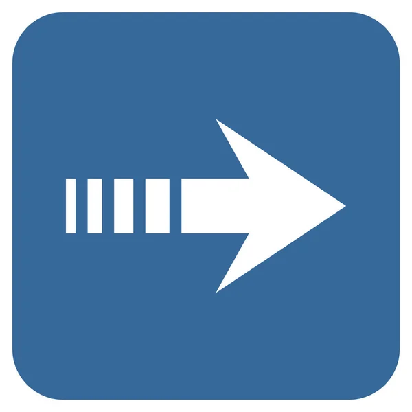 Invia icona vettoriale quadrata piatta destra — Vettoriale Stock