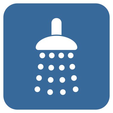 Duş düz kare vektör simgesi