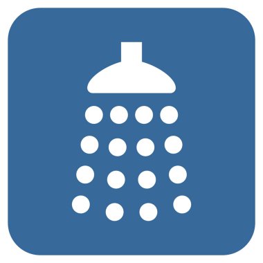 Duş düz kare vektör simgesi