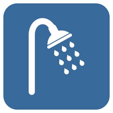 Duş düz kare vektör simgesi